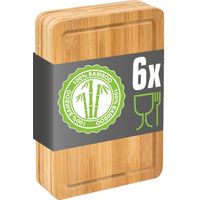 Lot de 6 : Petite Planche à Découper Bambou 22x15 Planche Aperitif Planche Bois