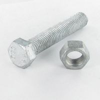 Boulon (vendu avec Ecrou) Tête hexagonale TH M24X490 Filetée sur 150 Classe 6.8 Forte tenue à la corrosion Acier - 10 pièces