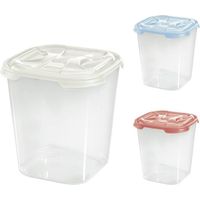 CONTENITORE QUADRO ALTO IN PLASTICA 'FRIGO BOX' lt4,75 cm.19,5x19,5xh.21,5 acqua tr