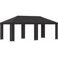 vidaXL Garden Gazebo 6 x 3 m Anthracite Polyester and Steel 190
