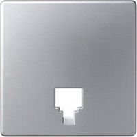 Simon 82062-33 - Cover for jack type telephone socket Matt aluminum