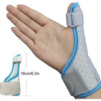 Attelle de pouce réversible stabilisatrice pour pouce et poignet, indiquée pour le doigt à ressaut, l'arthrite, la tendinite, les entorses et le syndrome du canal carpien.