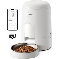 Distributeur de croquettes automatique connecté pour chat et chien, gamelle intelligente programmable avec contrôle via application, autonomie longue durée 30 jours, design compact et anti-renversemen
