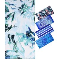 Serviette de Plage Microfibre Anti Sable Homme Femme - XXL Drap de Plage Adulte, Serviette Piscine de Bain, Geante Couverture de Plage pour Natation Sport, Super Absorbant, 180x90 cm, Paume