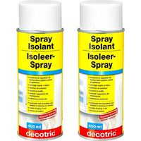 Spray isolant anti-humidité et nicotine blanc – Lot de 2 – 400 ml – Pour supports PVC, bois et métaux rouillés – Decotric
