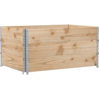 vidaXL Colliers de palette 3 pcs 120x80 cm bois de pin solide