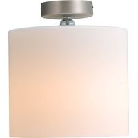 Lampe de plafond Cilindra 25 cm blanc avec gris métallisé - 5110-37-06