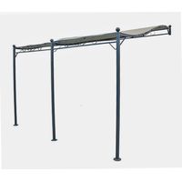 Werka Pro – Pergola murale en acier époxy 3 x 4 m – Toile résistante aux UV – Installation rapide – Pour espaces extérieurs variés