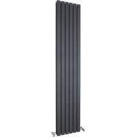 Hudson Reed Sloane Double Designer Vertical Radiator 1800mm H x 354mm W - Anthracite
