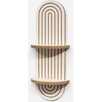 Moderne Wandregal aus Holzwerkstoff Arcs - Weiß