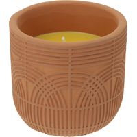 Zitronenkerzen im Terrakotta-Topf Arabesque 180g - Devineau