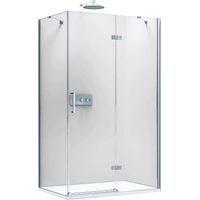 BERNSTEIN - Cabine de douche d'angle verre 8mm, 1 porte battante, Profilé Chrome - NT403 - 80x90x195cm