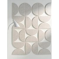 Set of 12 Composite Acoustic Insulation Panels for Office Decor — Sound-Absorbing Material, Camel, 30 cm x 15 cm, Adhesive Backing