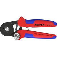 KNIPEX 97 53 14 Selbsteinstellende Crimpzange für Aderendhülsen mit Seiteneinführung mit Mehrkomponenten-Hüllen brüniert 180 mm