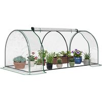 Invernadero de Exterior 200x100x80 cm con Marco de Acero y Cubierta de PVC para Cultivo de Plantas Tomates Transparente