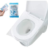 Protège Cuvette WC - Jetable - Imperméable - Matériau Antibactérien - Format Standard - 50 Pièces