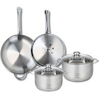 Ensemble de 2 Poêles de cuisson 28 et 32 cm et 2 faitouts 20 et 24 cm Elo Profi Brillant