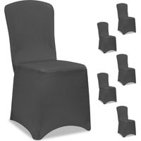 Set di 6 coprisedia antracite OEKO-TEX®