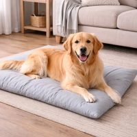 Matelas antidérapant gris 300D 90x65 cm pour chien