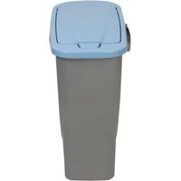 Pattumiera azzurra per la raccolta differenziata con coperchio azzurro L15 cm 22,4 x 31 x 42