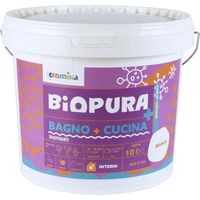 Idropittura traspirante antimuffa interni bagno cucina linea biopura cromika formato 10 lt - confezione 1