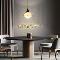 Suspension lampe suspension lampe suspension salon luminaire boule verre fumé H 120 cm