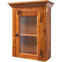 Vitrine à suspendre 52x24 Acacia laqué Miel OXFORD 01002