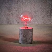 Luca Lightning LED Tischlampe Xmas mit Timer Ø 8 x 18 cm grau Beleuchtet