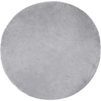 vidaXL Tapis en fausse TAFALLA Gris Ø 200 cm Polyester