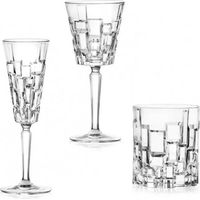 RCR Cristalleria Italiana Set 18 Bicchieri Cristallo Etna: 6 Vino, 6 Flute, 6 Acqua