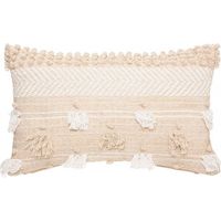 Coussin en coton beige 30x50x15cm