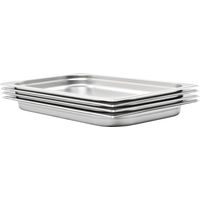 vidaXL Gastronorm Containers 4 pcs GN 1/1 40 mm Stainless Steel