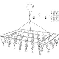 AGE Séchoir à linge avec 36 pointes en acier inoxydable pour chaussettes/sous-vêtements/vêtements/serviettes, égouttoir