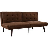Canapé Convertible 3-en-1 Multifonctionnel Linen Marron 97.50x81.00x37.00 cm ZIPSOFA