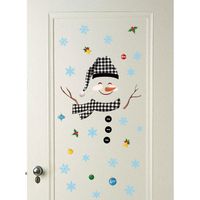 stickers Dcoratifs De Nol - Micro Bonhomme De Neige - Stickers De Porte De Nol - Stickers De Fentre Amovibles - Stickers De Porte - Stickers De Po