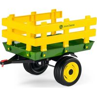 Peg Perego Remolque John Deere Stake-Side Trailer - Compatible con tractores John Deere, capacidad 10 kg, para niños a partir de 2 años
