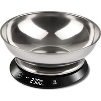 Girmi PS84 Noir, Acier inoxydable Comptoir Rond Balance de ménage électronique