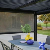 Pergola bioclimatique. aluminium et acier. 3x4m avec store 3m + store 4m