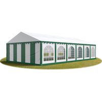 6x12 mTendone per feste PREMIUM PVC verde-bianco 100% impermeabile Gazebo da giardino Tendone da esterno Tenda party