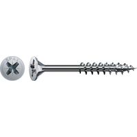 SPAX 4.5x55 Senkkopf Schrauben, Holzschrauben, Teilgewinde, Pozidriv, 4CUT-Spitze, MULTI-Kopf, Stahl, Wirox-Silber, 500 Stück