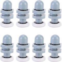 8pcs Durable Plastic Shower Door Runners Sliding Track Roller Bathroom Glass For Replacement Parts(20mm)-Crezuo