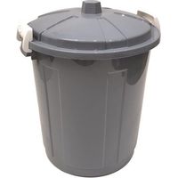 BIDONE CON COPERCHIO E MANIGLIE