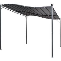 Pérgola Jardín 3x3 m avec Toldo 180 g/m² et 16 Orificios Drenaje Gris
