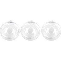 Boules à remplir - 0 - Lot de 3 - Transparent - Diamètre 8 cm - Plastique