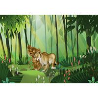 Papier Peint Intissé Le Roi Lion Disney Simba et Nala 400 cm x 280 cm