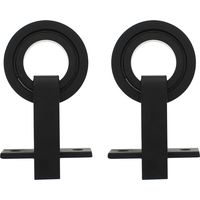 Intersteel 2-teiliges Laufrollen-Set Modern Top 155 mm Schwarz