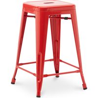 Bar Stool - Industrial Design - 60cm - New Edition - Stylix Red