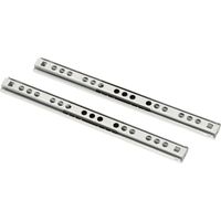 Composants, glissières silencieuses, glissières de tiroir, glissières télescopiques à billes avec amortissement (182 mm)