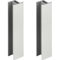 Cyclingcolors – Jonction de plinthe 150mm – Finition aluminium brossé – Largeur 20mm – Raccord pour cuisine – Connecteur pied de meuble PVC
