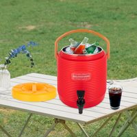 Dispensador de bebidas aislado 13L, dispensador comercial de bebidas frías y calientes con interior de acero inoxidable 304 y grifo, jarra de agua portátil para camping, fiestas, catering comercial